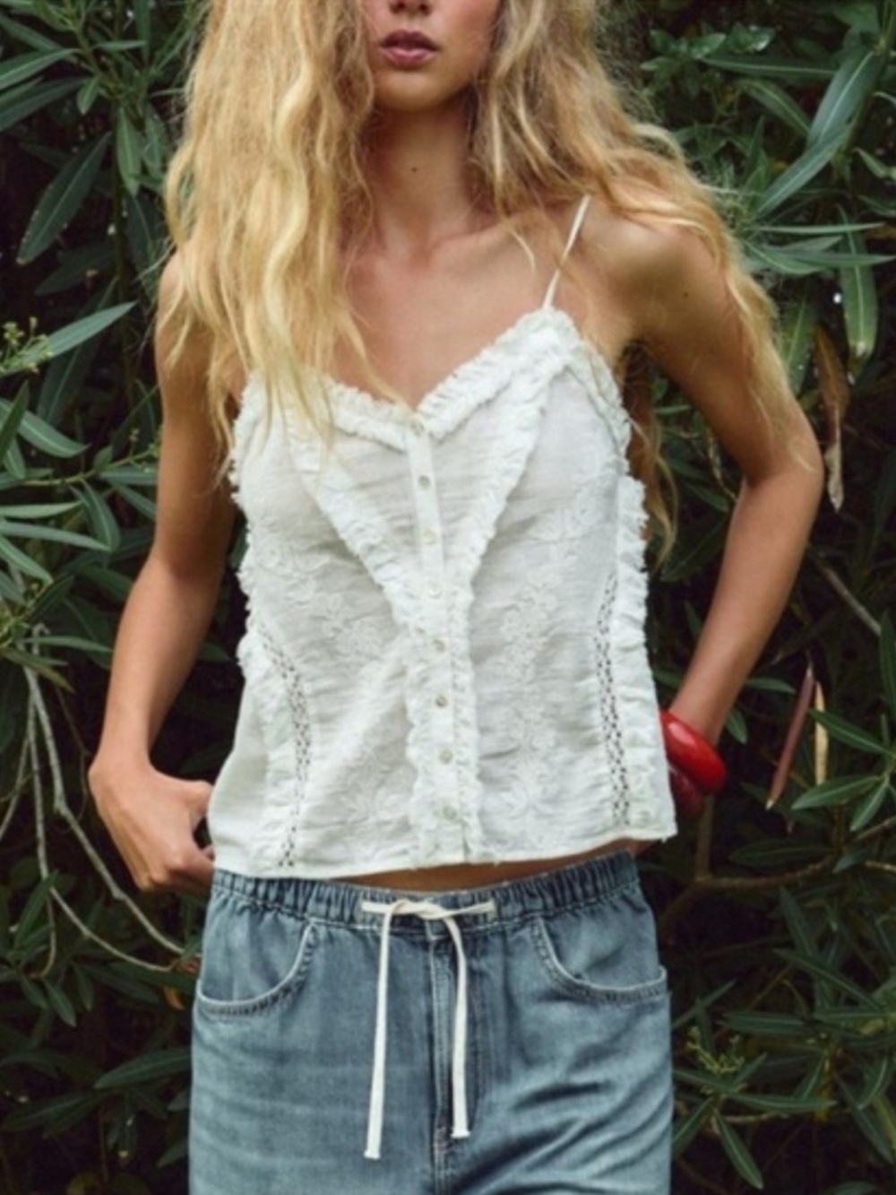 NWT Zara boho floral embroidered ruffle top 
🚨FIRM PRICE NO DISCOUNT - Picture 4 of 10